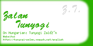 zalan tunyogi business card